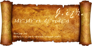 Jójárt Árpád névjegykártya